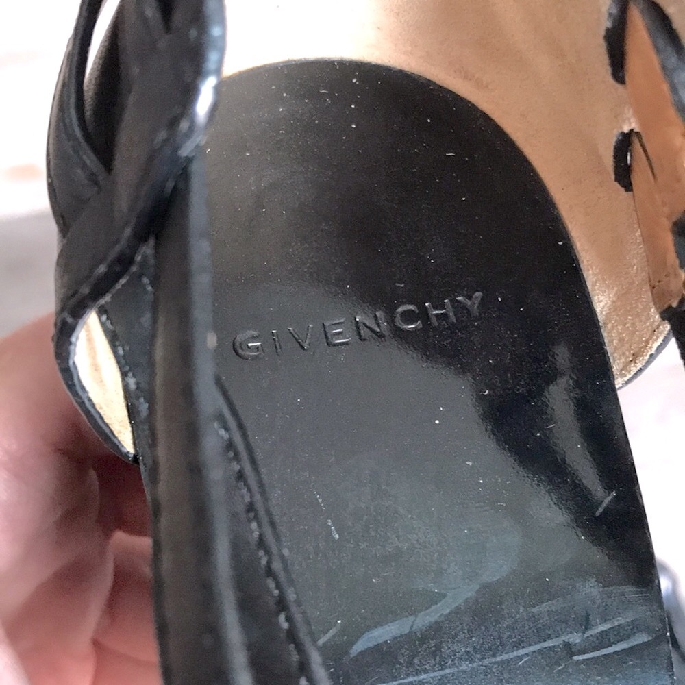 Givenchy Strap Wood Leather Platform Heels. - image 6